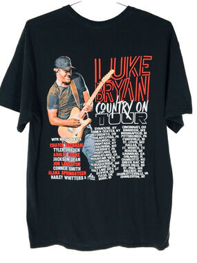 NWOT Luke Bryan Country On Tour 2023 Delta Pro Weight 100% Cotton Tee Size L